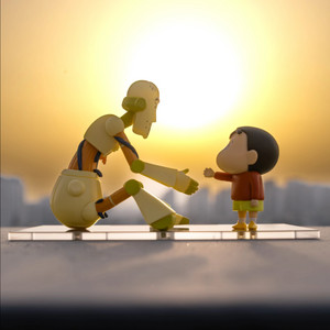 짱구 로봇아빠 피규어 아크릴 디오라마 짱구는못말려