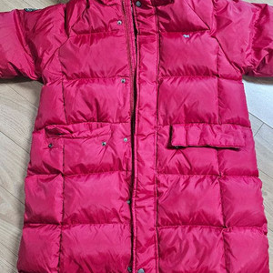 블루독 롱 패딩 덕다운 130사이즈 레드