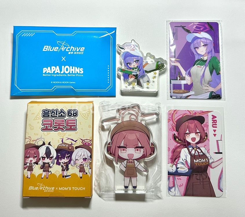 블루아카이브 맘스터치 파파존스 아크릴코롯토 아루 우타하--0