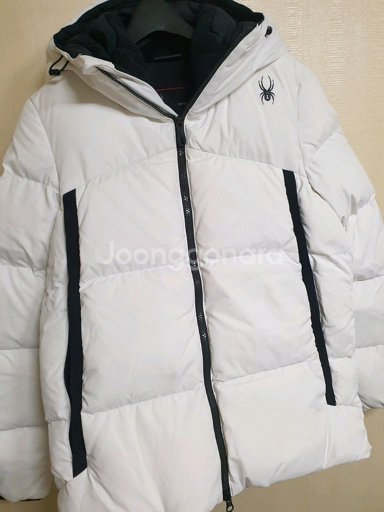 스파이더 남녀공용 백 레터 숏 다운 자켓/90/S--2