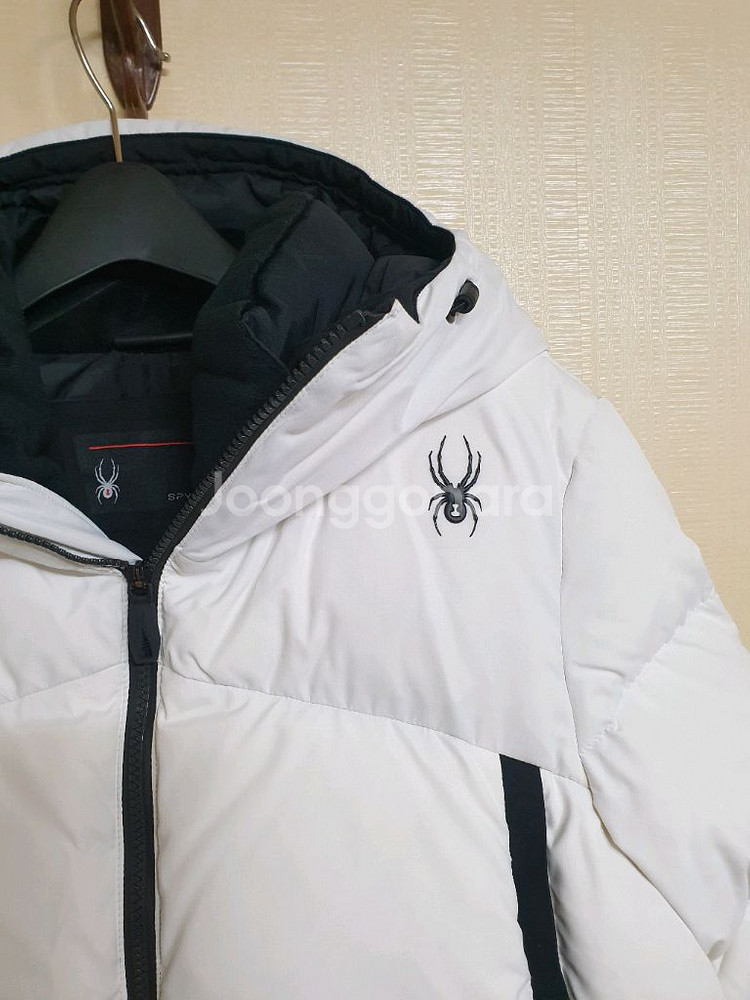 스파이더 남녀공용 백 레터 숏 다운 자켓/90/S--1