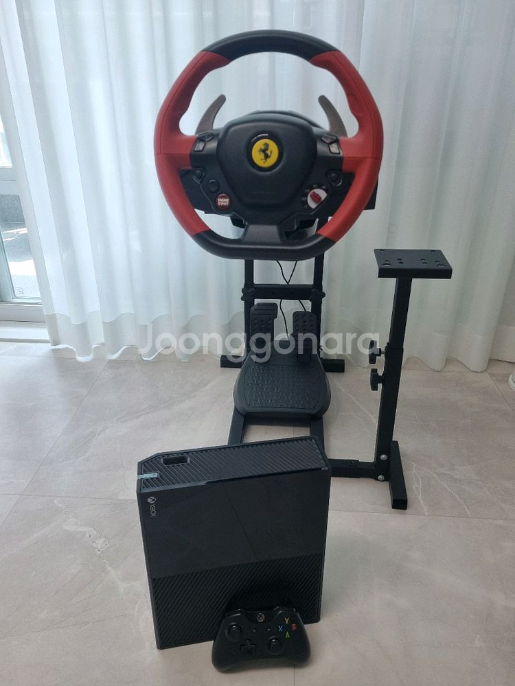 XBOX ONE+페라리 스파이더 레이싱휠/거치대 세트--0