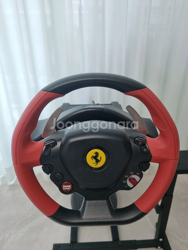 XBOX ONE+페라리 스파이더 레이싱휠/거치대 세트--3