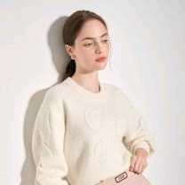 오즈세컨 알파카 텍스처블록니트탑 마인 타임 시스템 랑방