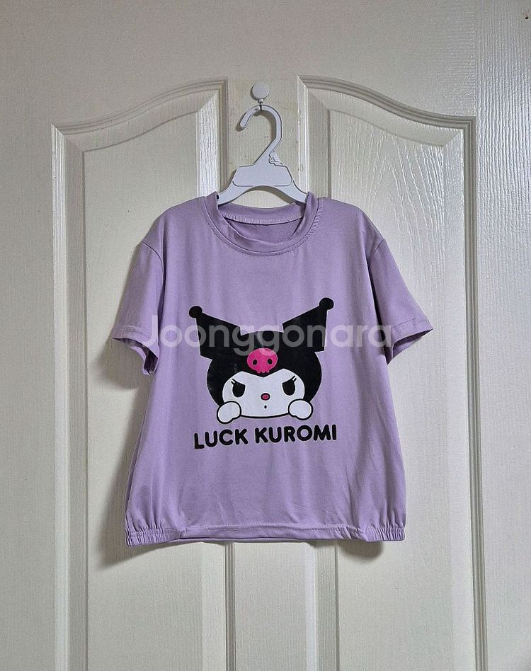 산리오 쿠로미 반팔티+반바지 상하복세트(140/6-7)--3