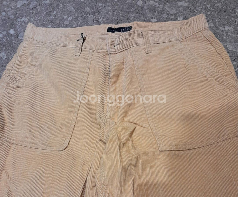 더스토리 코듀로이 퍼티그 와이드팬츠 (XL)--2