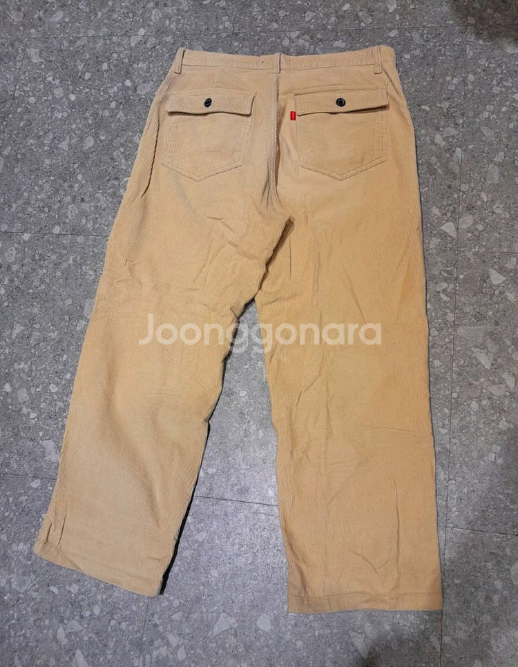 더스토리 코듀로이 퍼티그 와이드팬츠 (XL)--1