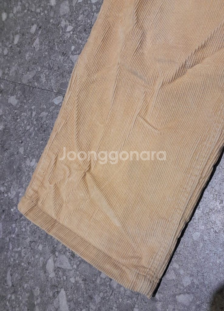 더스토리 코듀로이 퍼티그 와이드팬츠 (XL)--4