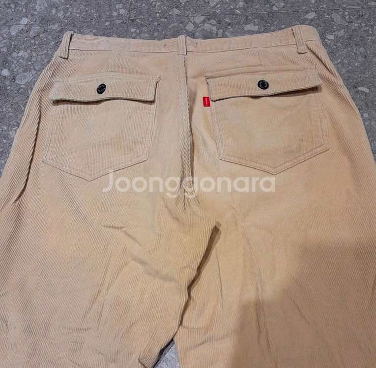 더스토리 코듀로이 퍼티그 와이드팬츠 (XL)--6