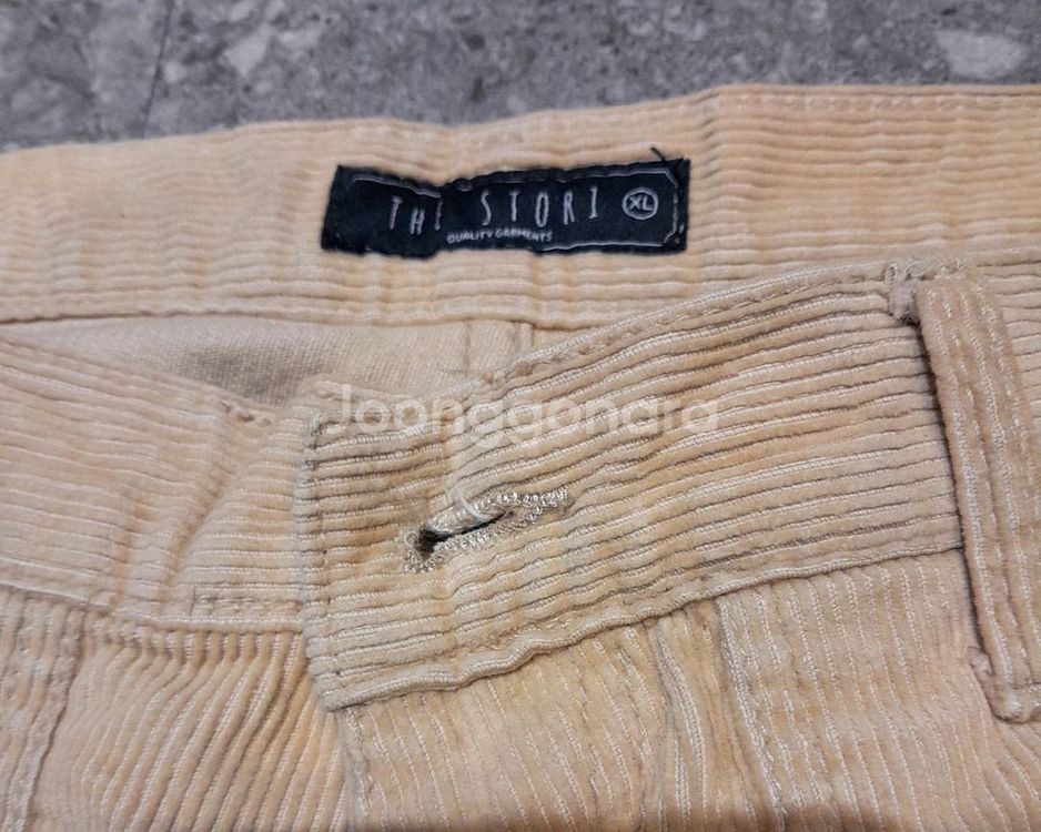 더스토리 코듀로이 퍼티그 와이드팬츠 (XL)--3