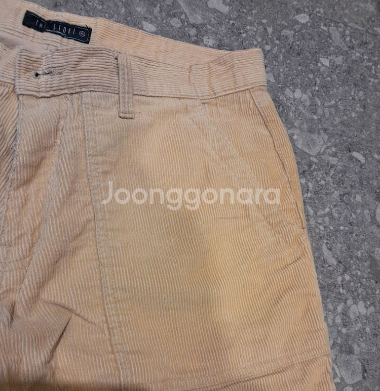 더스토리 코듀로이 퍼티그 와이드팬츠 (XL)--5