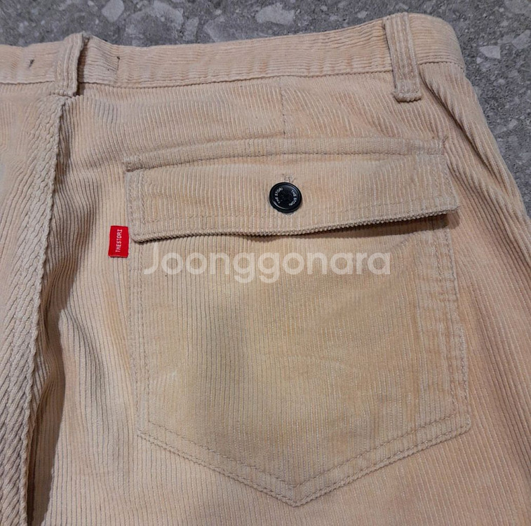 더스토리 코듀로이 퍼티그 와이드팬츠 (XL)--7