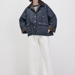 시스템 텍스처 블록 퀼팅 라인 점퍼 55