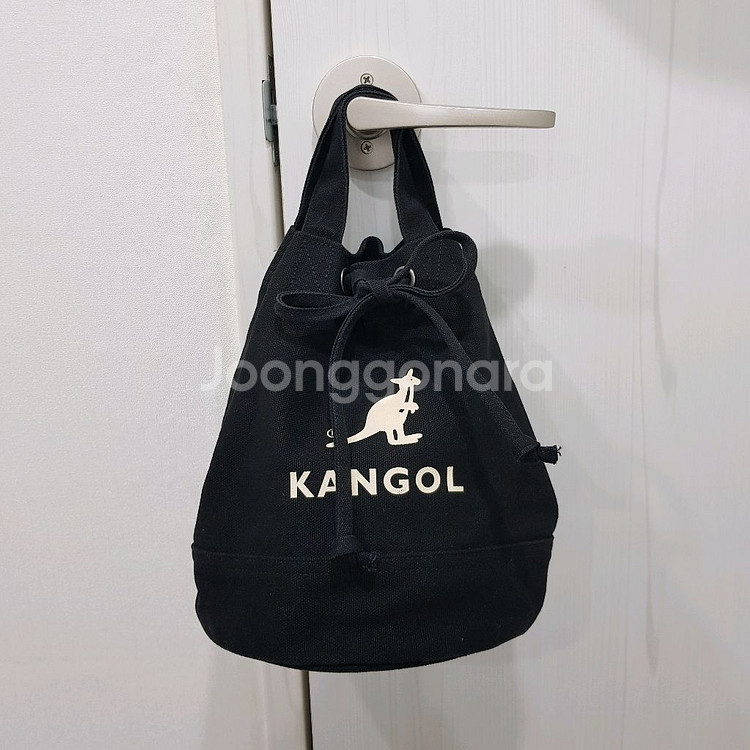 캉골 블랙 캔버스 버킷백 복조리백--1