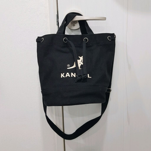 캉골 블랙 캔버스 버킷백 복조리백