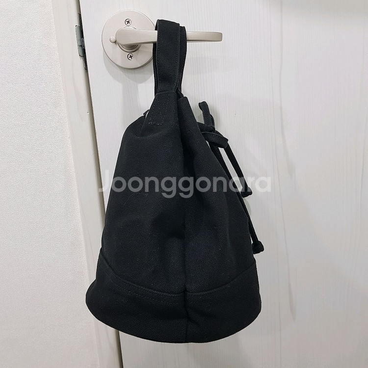 캉골 블랙 캔버스 버킷백 복조리백--2
