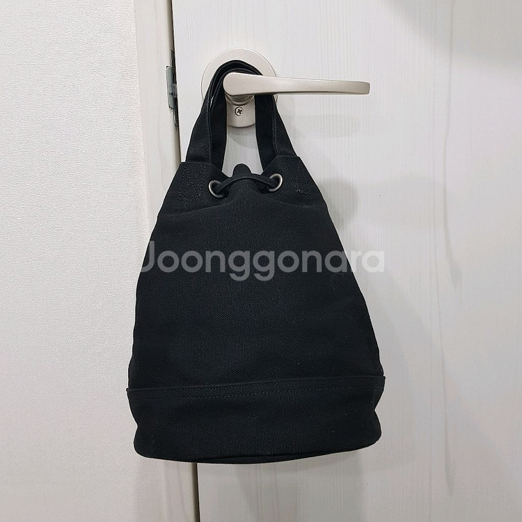 캉골 블랙 캔버스 버킷백 복조리백--3