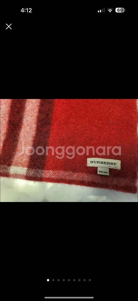 정품. burberry 100%산양털 캐시미어목도리--0