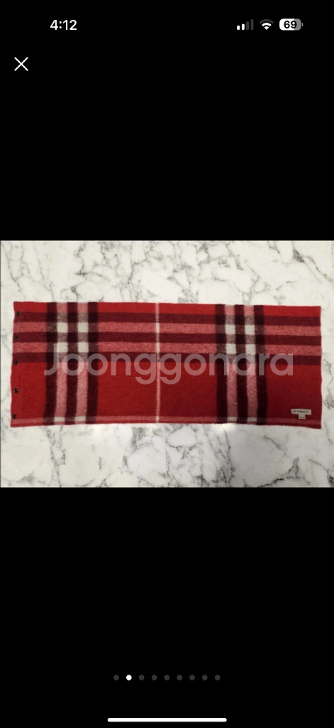정품. burberry 100%산양털 캐시미어목도리--1