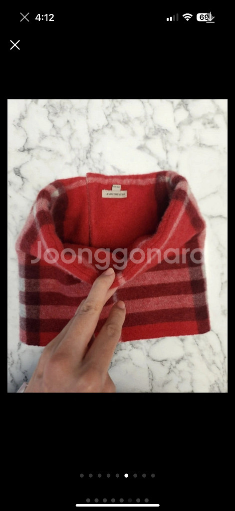 정품. burberry 100%산양털 캐시미어목도리--5