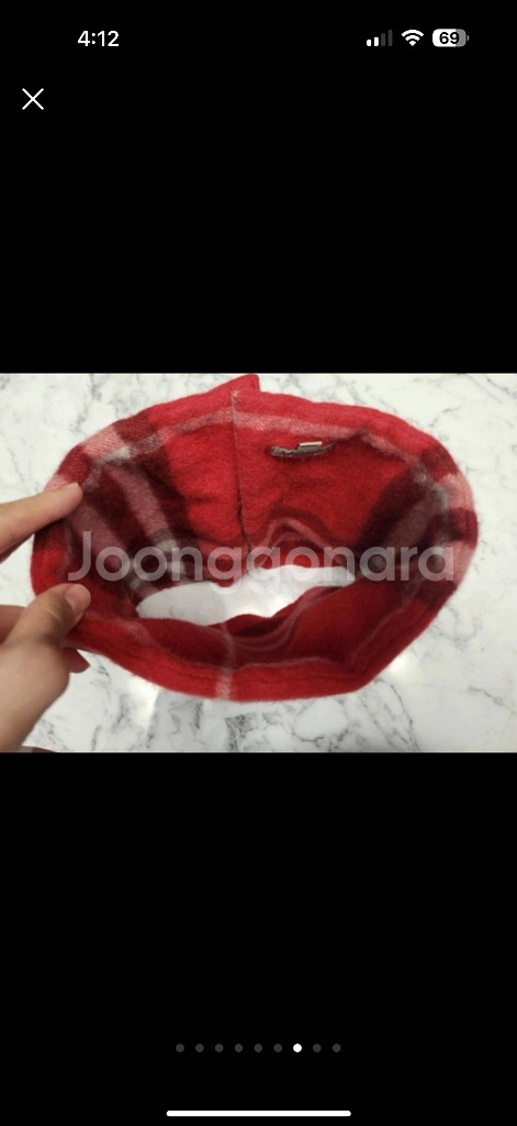 정품. burberry 100%산양털 캐시미어목도리--6