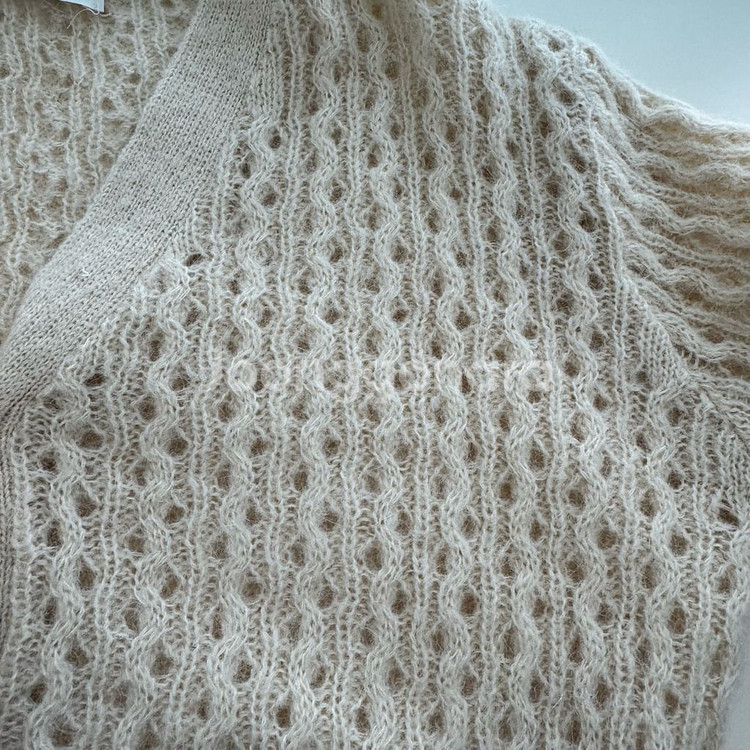 아이보리 니트 긴팔 가디건 예뻐요 모리걸 빈티지--4