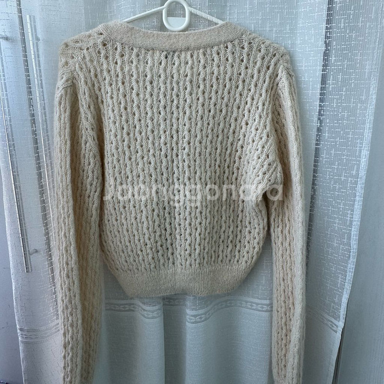 아이보리 니트 긴팔 가디건 예뻐요 모리걸 빈티지--9