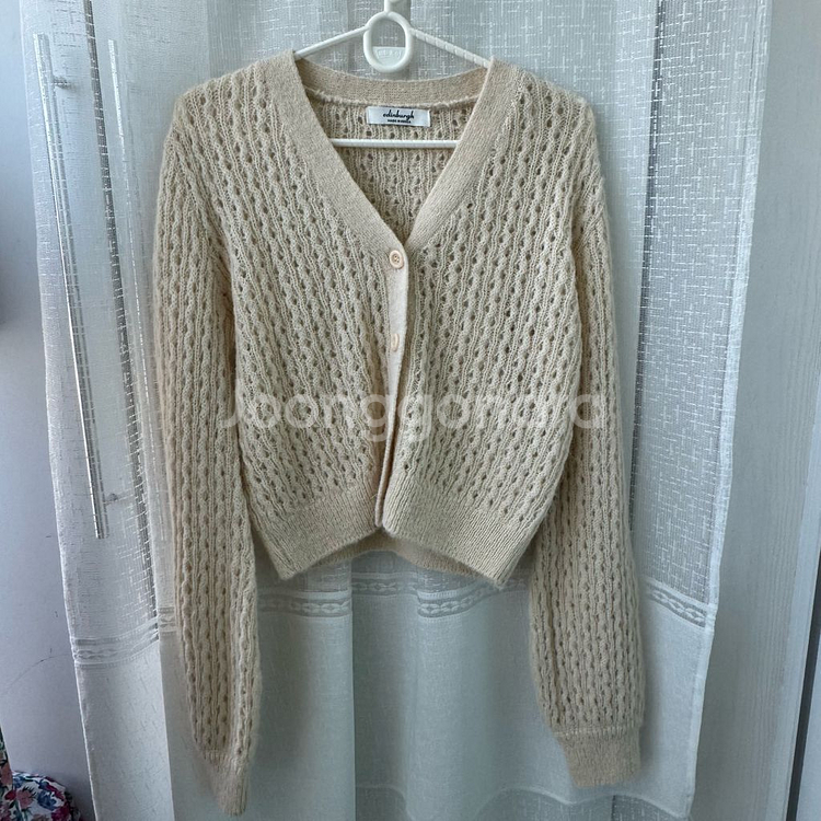 아이보리 니트 긴팔 가디건 예뻐요 모리걸 빈티지--10