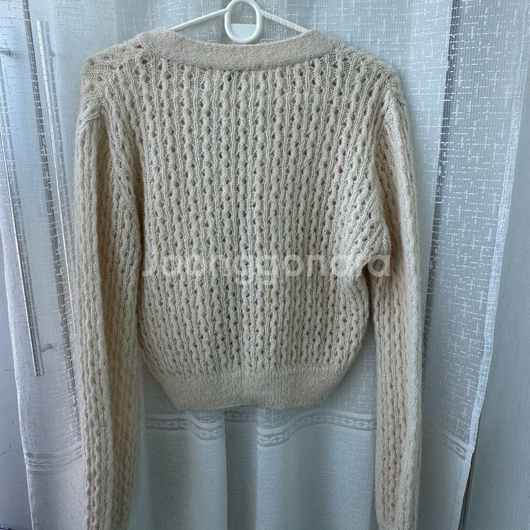 아이보리 니트 긴팔 가디건 예뻐요 모리걸 빈티지--11