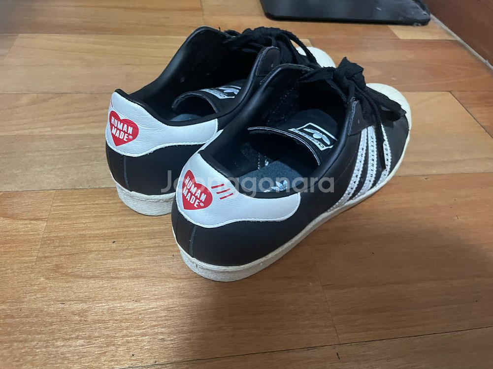 아디다스 x 휴먼 메이드 슈퍼스타 블랙 화이트 270--1
