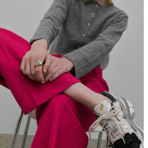 오버듀플레어 라쿤미니 가디건 그레이