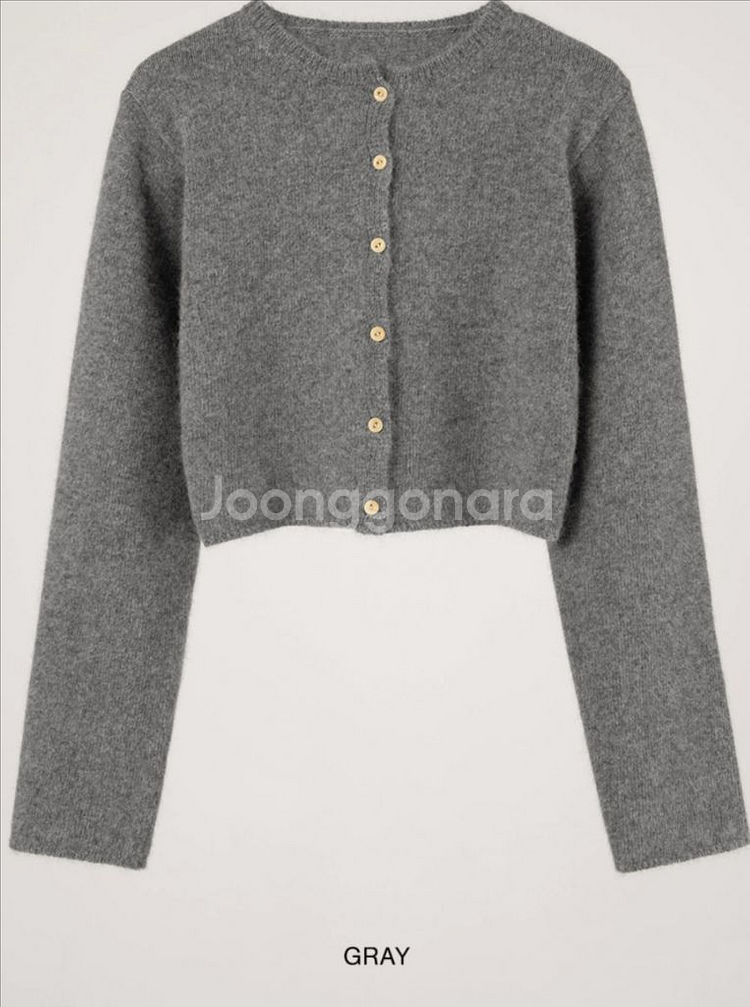 오버듀플레어 라쿤미니 가디건 그레이--2