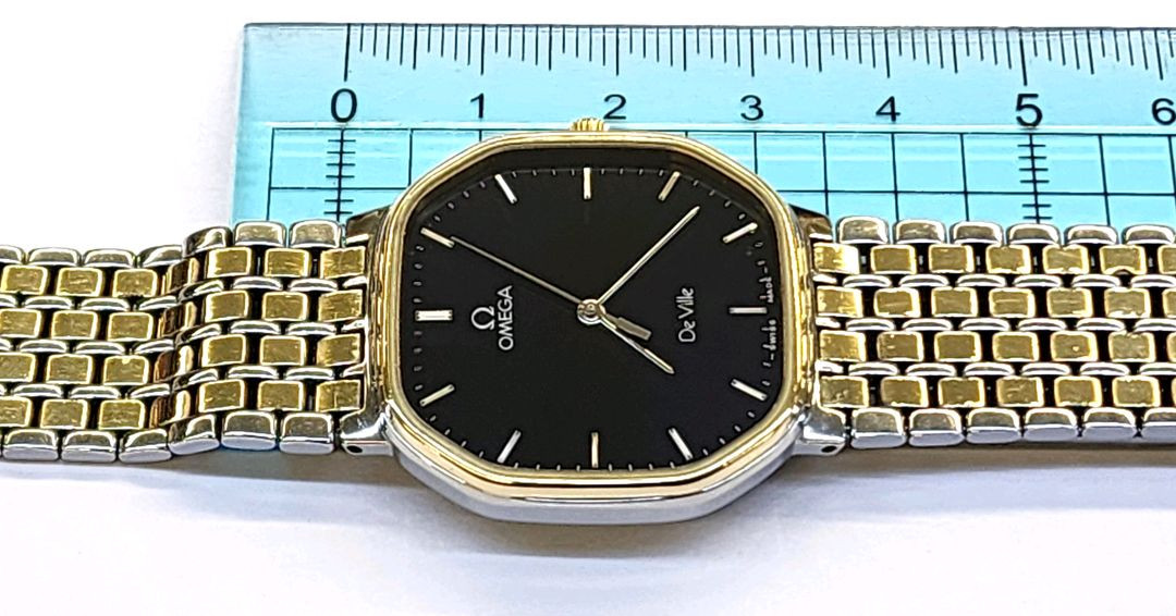 신품급 정품 오메가 남,녀 공용 쿼츠 ㅡ 검청색 다이--4