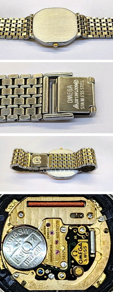 신품급 정품 오메가 남,녀 공용 쿼츠 ㅡ 검청색 다이--6