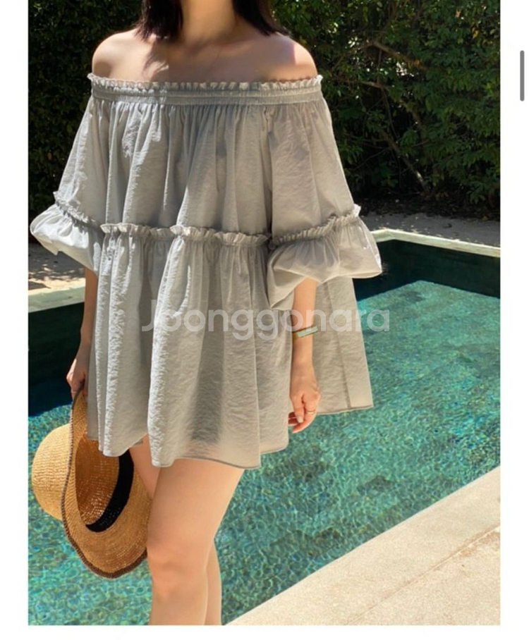 아델린 셔링 블라우스--0