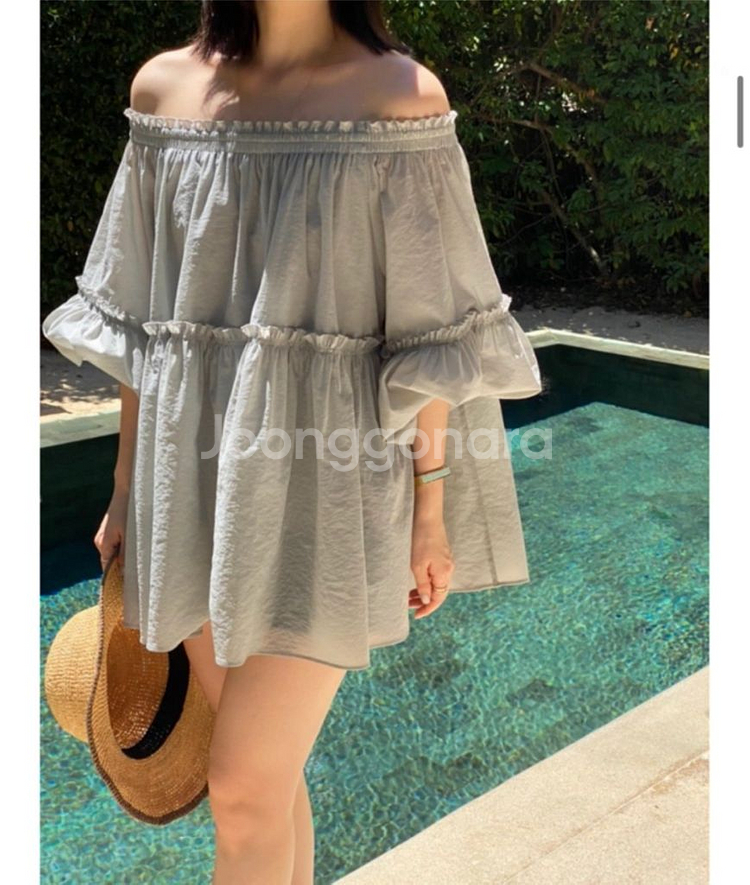 아델린 셔링 블라우스--1