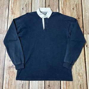 컬럼비아니트 럭비 셔츠 네이비 색상 M 사이즈