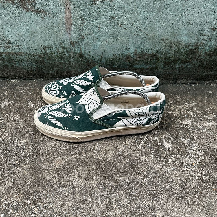 니들스 플라워 패턴 슬립온 그린 8 사이즈--2