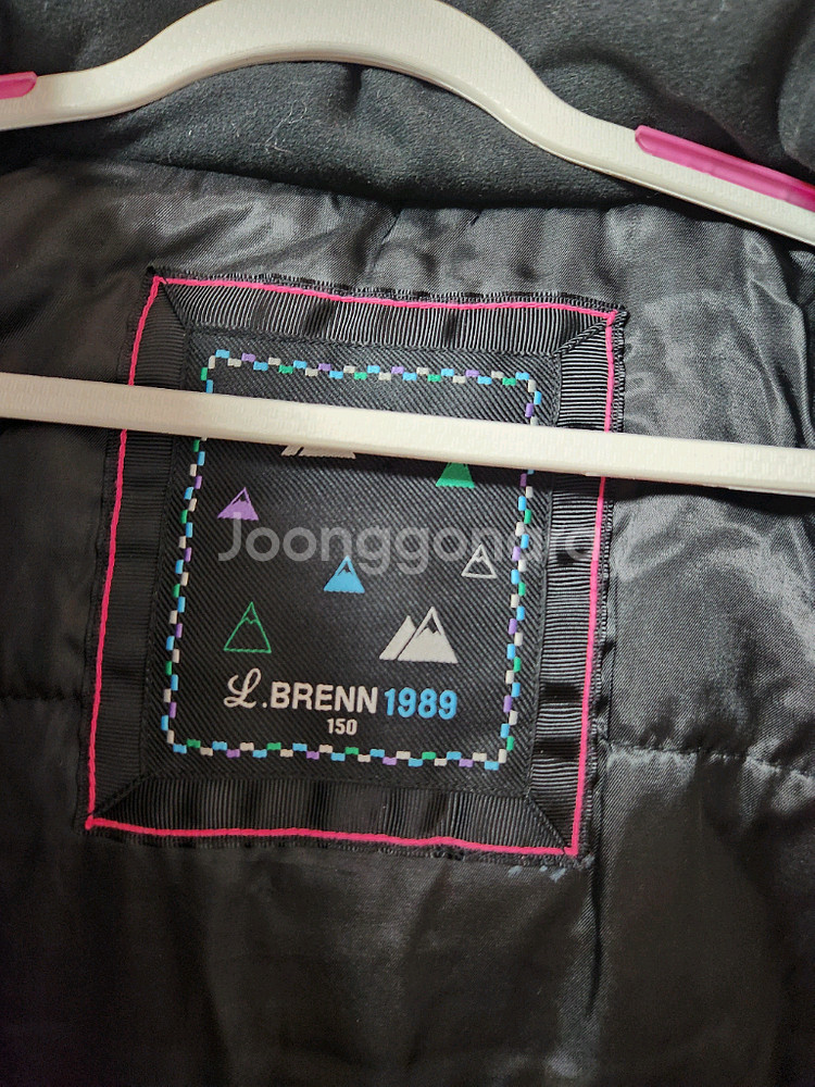150사이즈 BRENN 보라검정 무늬 스키복 상의 자켓--7