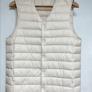 테이트 구스 다운 패딩 베스트 아이보리 95 새상품