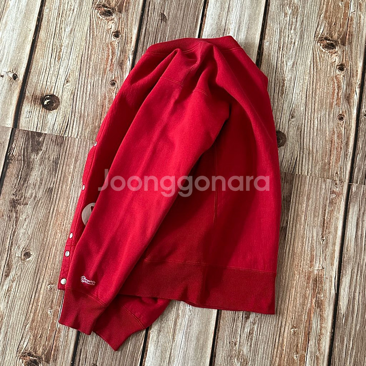 체스윅 리버스위브 스냅 가디건 레드 색상 L 사이즈--2