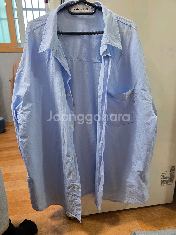 자라 포켓 포플린 셔츠 0794/264 SKY BLUE--0