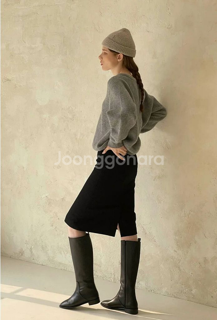 릴리슈 소가죽 롱부츠 255mm--1