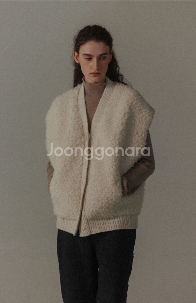 모노크롬 버블 에코 퍼 베스트--2