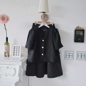 수입 트위드 반팔ㆍ패딩롱스커트(반택포)