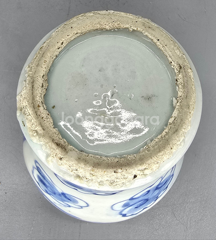 조선시대 백자청화봉황문호--4