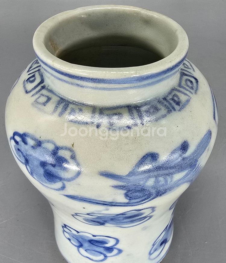 조선시대 백자청화봉황문호--6