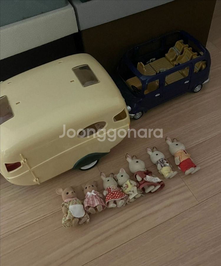 실바니안 실바니안패밀리 블루밴 + 캠핑카 + 인형 일괄--0