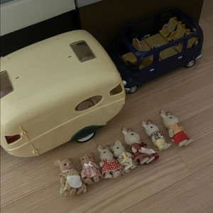 실바니안 실바니안패밀리 블루밴 + 캠핑카 + 인형 일괄