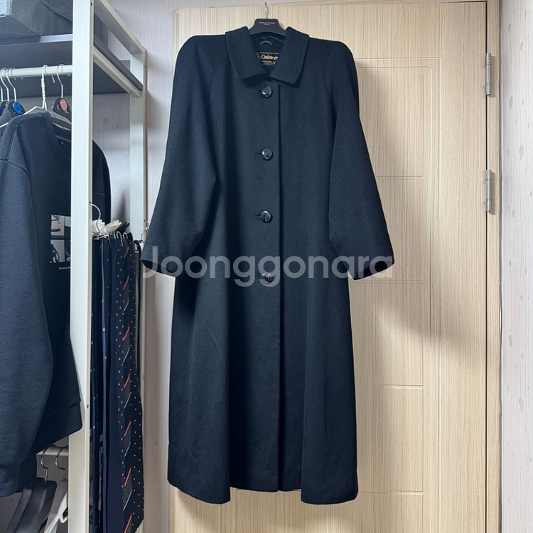 일본 수입 캐시미어 100% 롱코트 블랙--1
